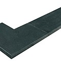 Afdekrand Vietnamees basalt diep gezoet  hoekstuk 50x50x30x3