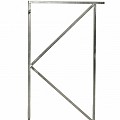 Stalen poortframe verstelbaar vuurverzinkt 120 x 155 cm. exclusief 3 duimen en 3 ogen