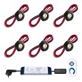 LED overkapping inbouwspot Montana 4 kanaals  zwart (set van 6)