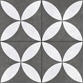 GSB Ceramic Plus Fiore Bianco Nero 60x60x4 cm