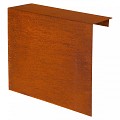 Overzetstuk muurelement recht 150x45x15.8 cm corten