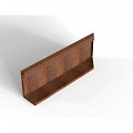Bloembak module+ uitwendig hoekpaneel (B) 90x28 cm L corten