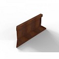 Bloembak module+ inwendig hoekpaneel (C) 60x28 cm R corten