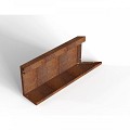 Bloembak module+ inwendig hoekpaneel (C) 60x28 cm L corten
