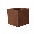 Bloembak vlak corten 60x60x60 cm