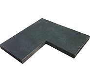 Afdekrand Vietnamees basalt diep gezoet  hoekstuk 50x50x30x3