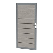 Composiet deur in aluminium frame 90x183 cm, grijs