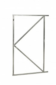 Stalen poortframe verstelbaar vuurverzinkt 130 x 155 cm. exclusief 3 duimen en 3 ogen