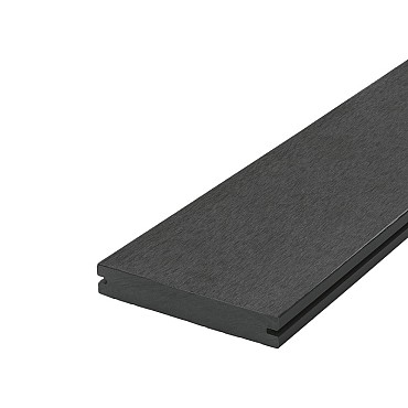 Composiet vlonderplank massief, Antraciet 2,3x14x300 cm