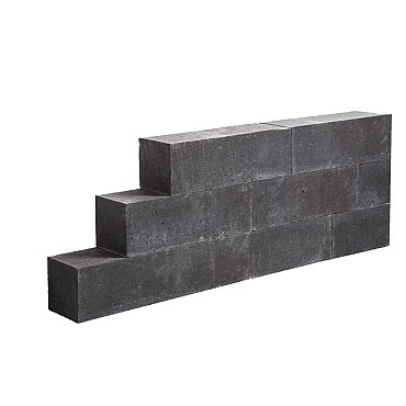 Facetblock 15x15x45 cm Black