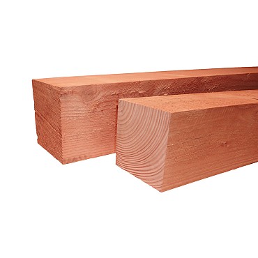 Douglas fijnbezaagde paal 10x10x300 cm, onbehandeld.