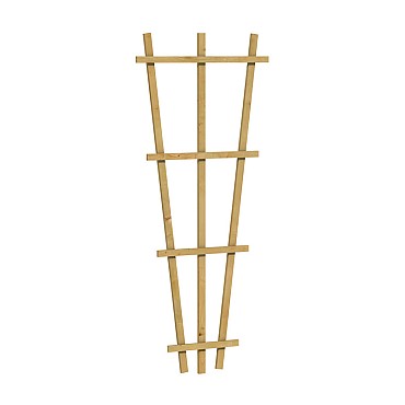 Grenen V-trellis 30-65 x 150 cm, groen geïmpregneerd.