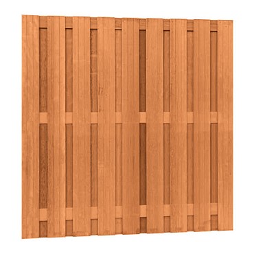 Hardhouten geschaafd plankenscherm 20-planks 14 mm, recht verticaal, 180x180 cm, betonsysteem * niet