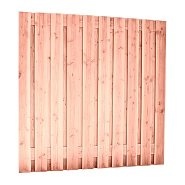 Aanbieding Douglas geschaafd plankenscherm 21-planks 16 mm, 180 x 180 cm onbehandeld.