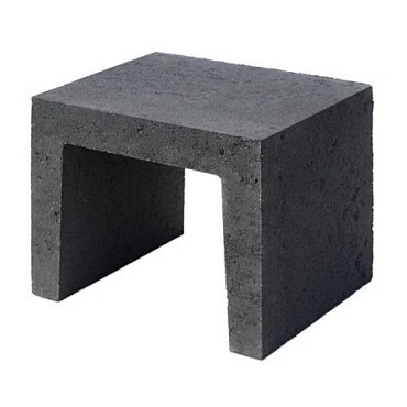 U-element zwart 40x40x50 cm