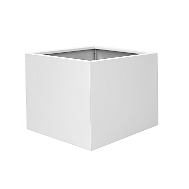 Bloembak vlak wit 90x90x60 cm