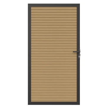 Premium Composiet Newtechwood co-extrusie composiet deur in aluminium frame, horizontaal triple, 100