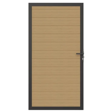 Premium Composiet Newtechwood co-extrusie composiet deur in aluminium frame, horizontaal, 100x195 cm