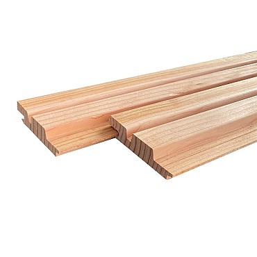 Douglas geschaafd DUBBEL rhombus profiel 2.8x14.5x500 cm onbehandeld