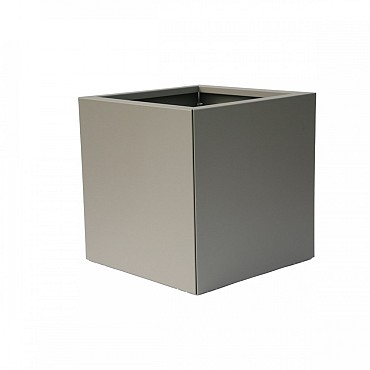 Metalen bloembak taupe
