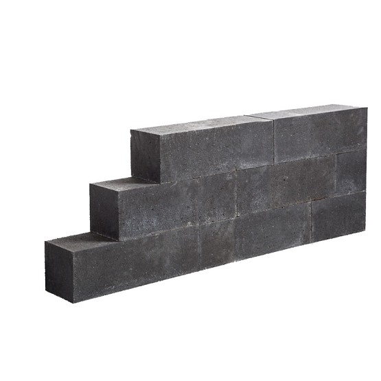 Facetblock 15x15x45 cm Black