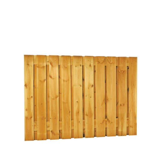 Grenen geschaafd plankenscherm 21-planks 17 mm, 180x130 cm, verticaal recht, groen geïmpregneerd