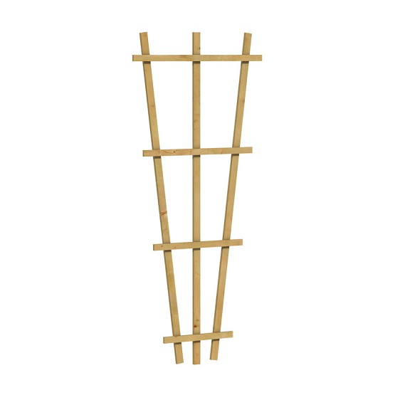 Grenen V-trellis 30-65 x 150 cm, groen geïmpregneerd.