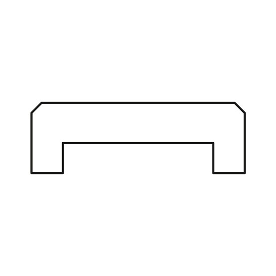 Douglas geschaafde afdeklat met sponning (6x1.2 cm) 2.8x8.5x180 cm, onbehandeld