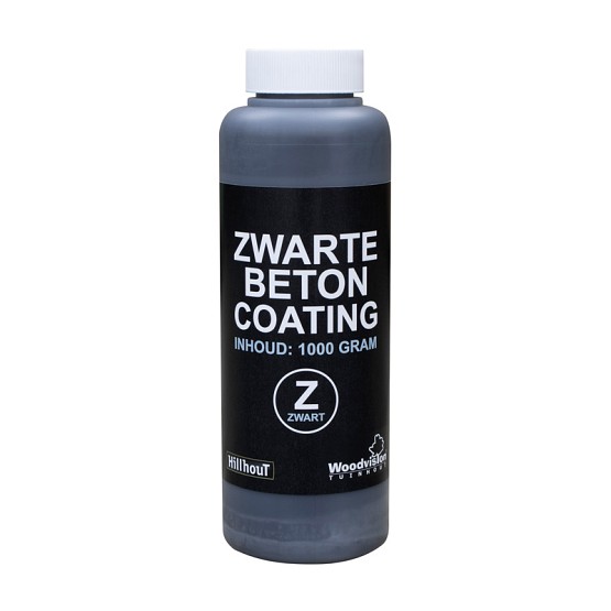 Betoncoating zwart, in plastic fles (1 liter)