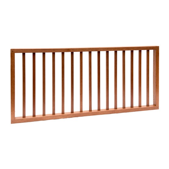 Hardhouten spijlenhek, 180x80 cm Frame 4.5x7 cm, spijlen 2x3 cm