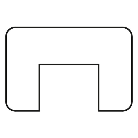 Hardhouten geschaafde damwandregel met sponning, 4.5x6.8x200 cm