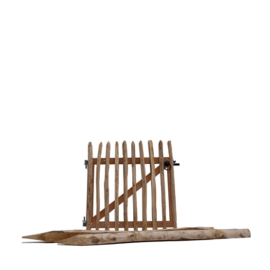 Kastanjehouten poort 100x100cm (incl. 2 palen)