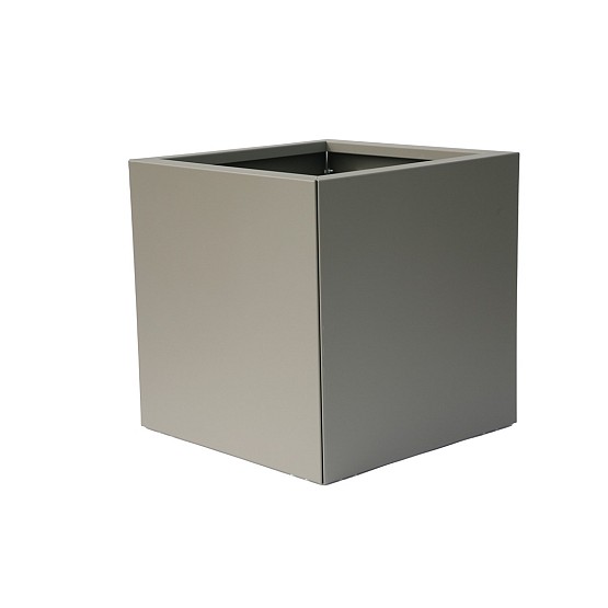 Bloembak vlak taupe 60x60x60 cm