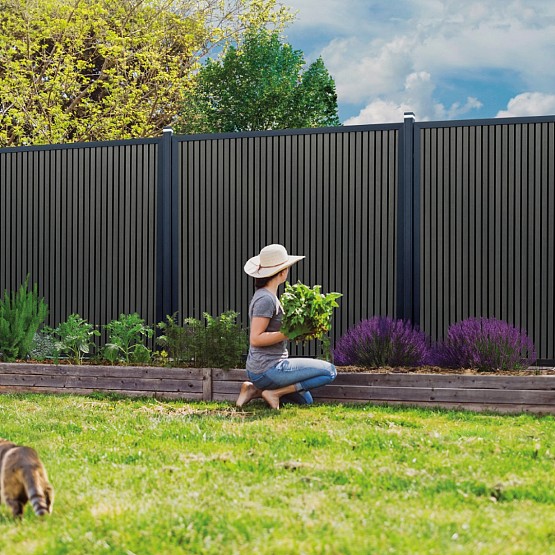 Tuindeur composiet LineaFence Antraciet - 90x180 cm