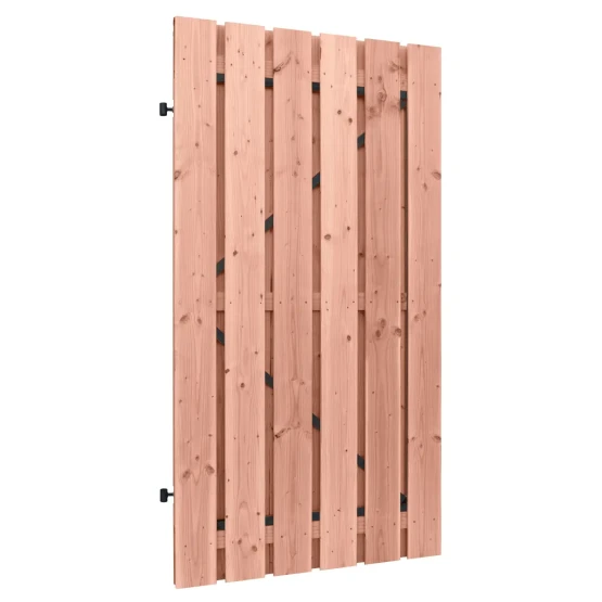 Douglas geschaafde plankendeur op zwart verstelbaar stalen frame, 16 mm, 100x190 cm, onbehandeld