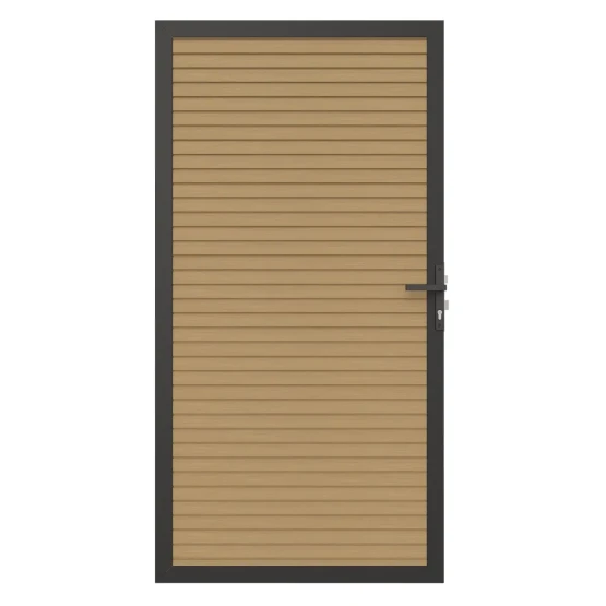 Premium Composiet Newtechwood co-extrusie composiet deur in aluminium frame, horizontaal triple, 100