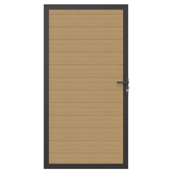 Premium Composiet Newtechwood co-extrusie composiet deur in aluminium frame, horizontaal, 100x195 cm