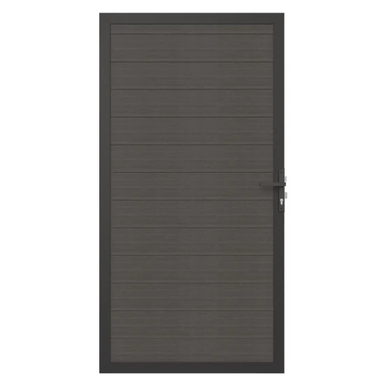 Premium Composiet Newtechwood co-extrusie composiet deur in aluminium frame, horizontaal, 100x195 cm