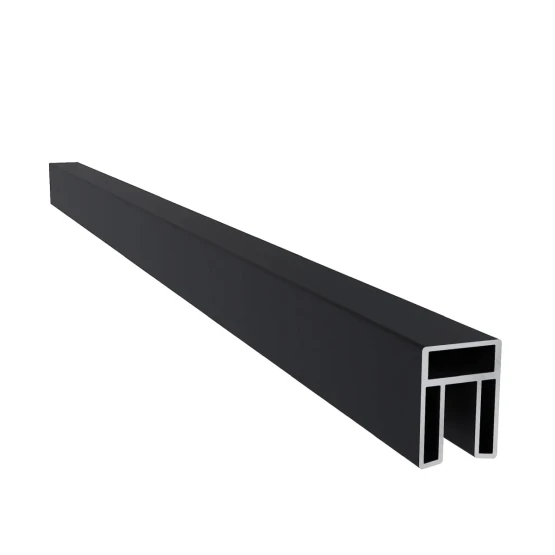 Premium Composiet Newtechwood aluminium frameset t.b.v. triple schermplanken, zwart.