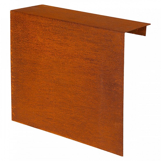 Overzetstuk muurelement recht 150x45x15.8 cm corten