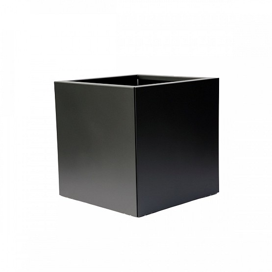 Bloembak vlak grafiet zwart 60x60x60 cm