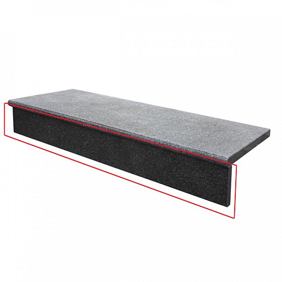 Traptrede Stootbord Pacific Black 100x12x2 cm