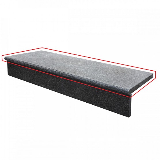 Traptrede opstap Pacific Black 100x35x3 cm